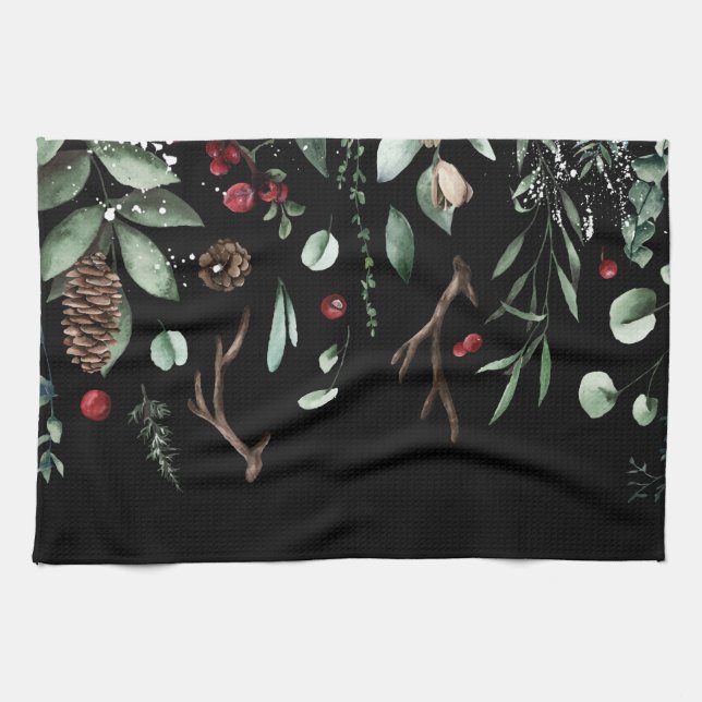 Winter holidays tea towel (Horizontal)