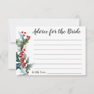 Winter Holly Advice for the Bride