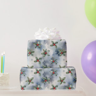 Winter Holly Christmas Wrapping Paper