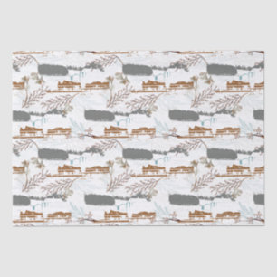 Winter Horse Farm Magnolias Tissue Paper