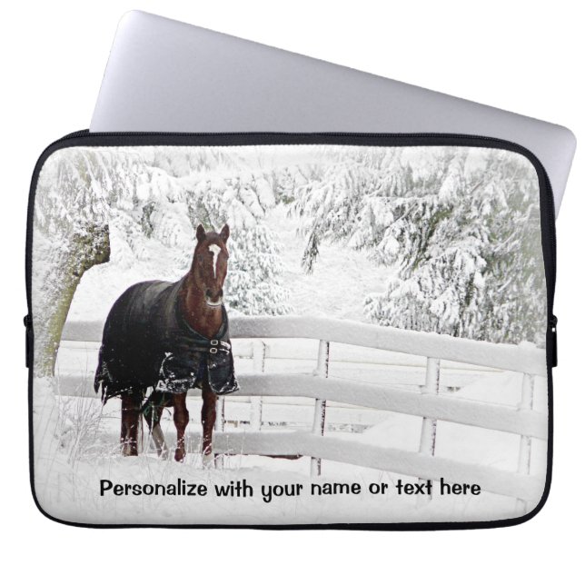 Winter Horse Laptop Sleeve (Front)
