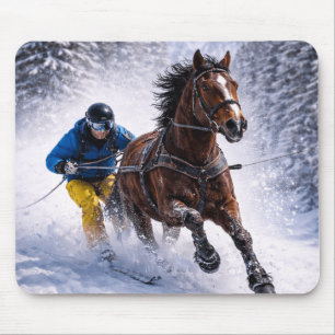 Winter Horse Mouse Pads