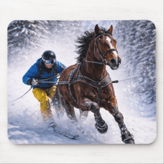 Winter Horse Mouse Pads