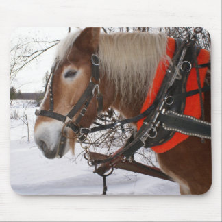 Winter Horses Mouse Pad