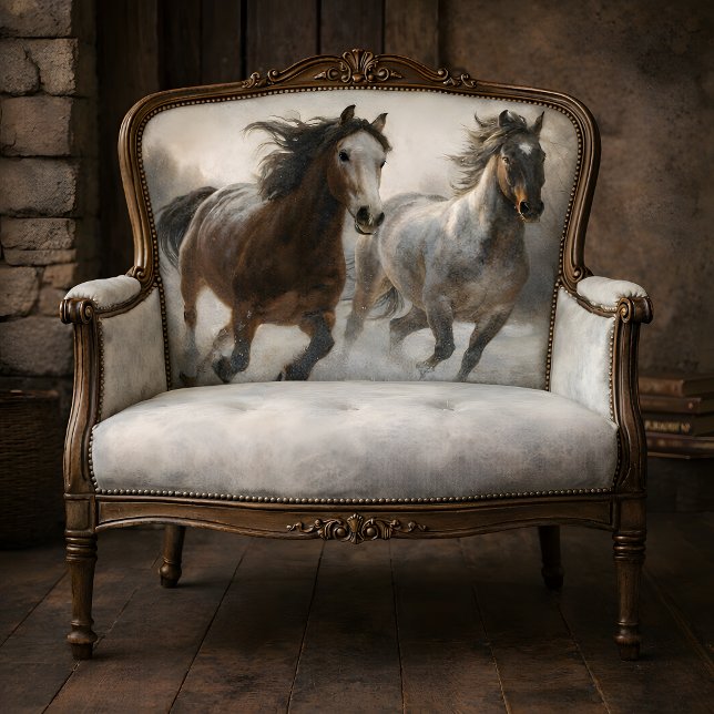 Winter Horses Running Side by Side Decoupage Tissue Paper (Winter Horses Running Side by Side Decoupage Tissue Paper)