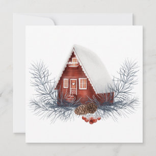 Winter House Festive Card