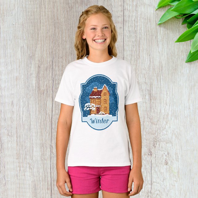 Winter House In The Snow T-Shirt (Creator Uploaded)