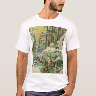 Winter House Vintage Illustration T-Shirt