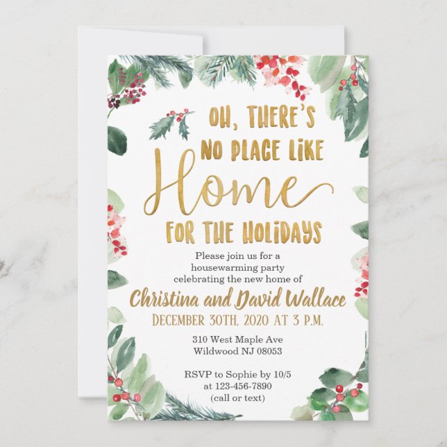 Winter Housewarming Party Invitations (Front)