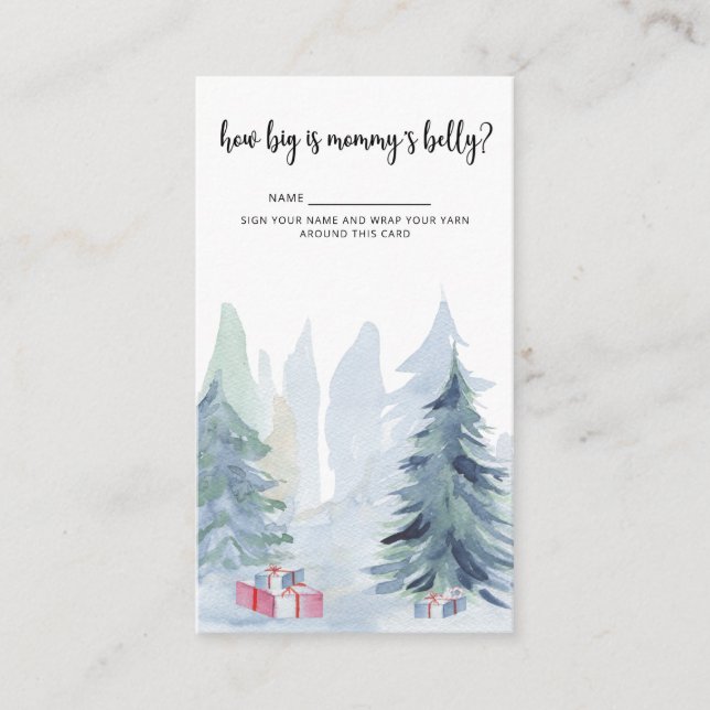 Winter how big is mummy's belly enclosure card (Front)