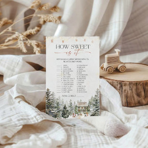 Winter How Sweet Is It Baby Shower Game