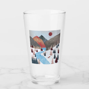Winter Hunting Fox Glass