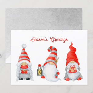 Winter Hygge Cute Christmas Gnomes  Holiday Card