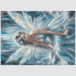 Winter Ice Fairy Frosted Fantasy Enchantress Art Tissue Paper