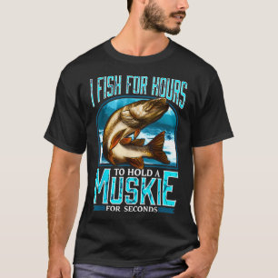 Winter Ice Fishing Lovers Gift Muskie Musky Fis T-Shirt