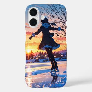 Winter Ice Skater iPhone 16 Case