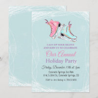 Winter Ice Skating Holiday Party Invitation
