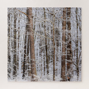 Winter Ice Storm in the Forest Jigsaw Puzzle