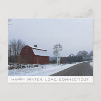 Winter in Connecticut Postcard