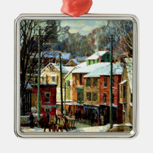 Winter in Gloucester, Massachusetts Metal Ornament