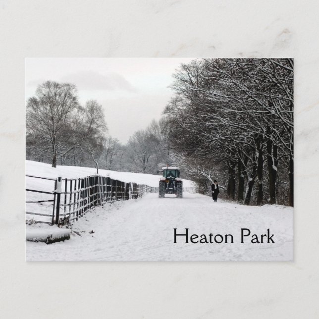 Winter in Heaton Park Postcard (Front)