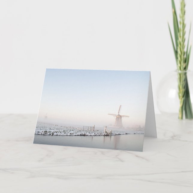 Winter in Holland christmas greeting card (Front)