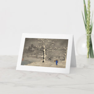 Winter in Japan circa 1915 Card