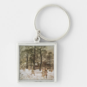 Winter in Kensington Gardens Key Ring