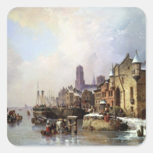 Winter in Konigsberg Square Sticker