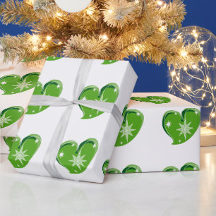 winter in love-Green Wrapping Paper