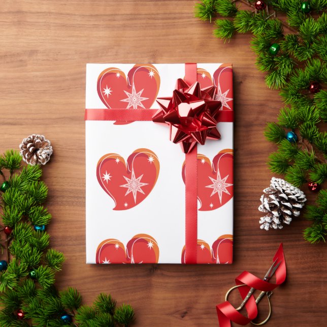 winter in love-Red Wrapping Paper (Holiday Gift)