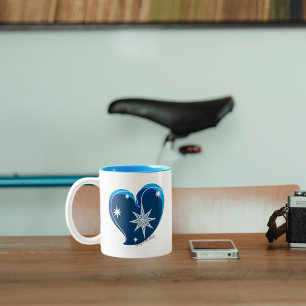 winter in love-Signature-Blue Two-Tone Coffee Mug