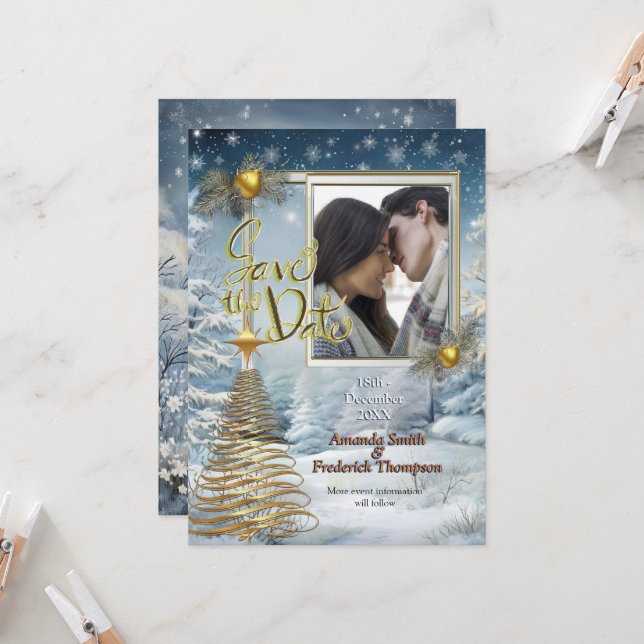 WINTER  in Magical Wonderland Invitation (Front/Back In Situ)