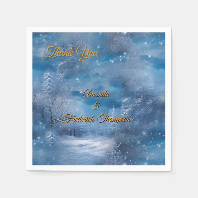 WINTER  in Magical Wonderland Napkin (Front)