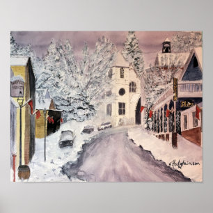 WINTER IN NEVADA CITY CA POSTER
