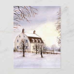 Winter in New England Postcard
