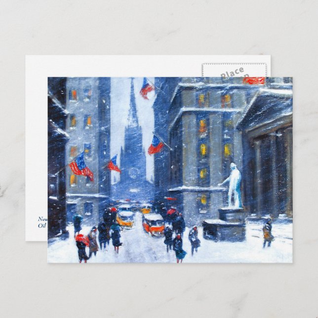 Winter in New York City. Christmas Postcard (Front/Back)