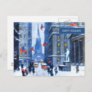 Winter in New York City. Fine Art  Holiday Postcard