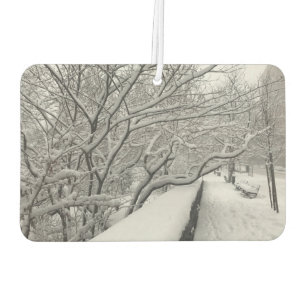 Winter in New York City Riverside Park Snow NYC Car Air Freshener