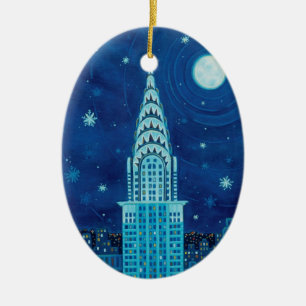 Winter in New York Oval Ornament
