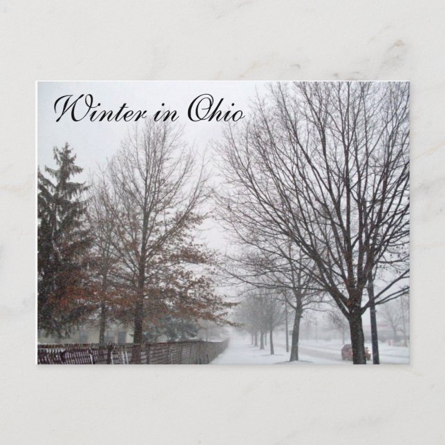 WINTER IN OHIO postcard (Front)