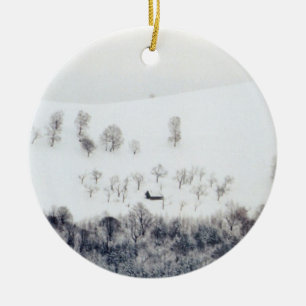 Winter in Paltinis - Romania Ceramic Ornament