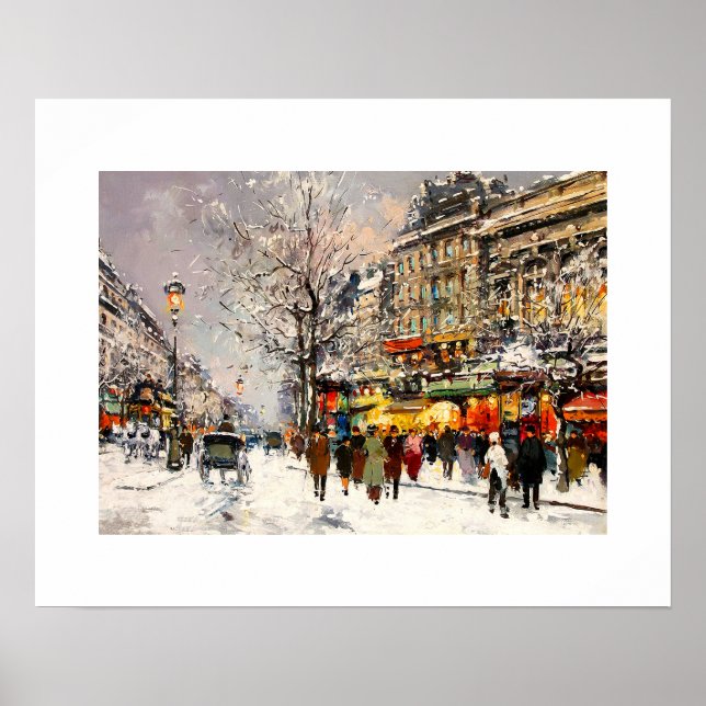 Winter in Paris. Fine Art Poster (Front)