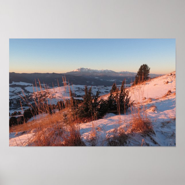 Winter in Pieniny mountains Poster (Front)