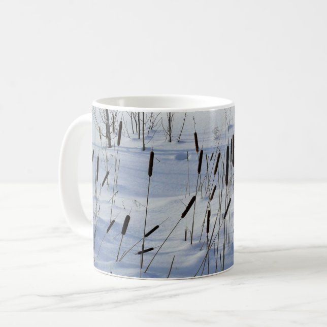 Winter in Quebec, Canada Coffee Mug (Front Left)
