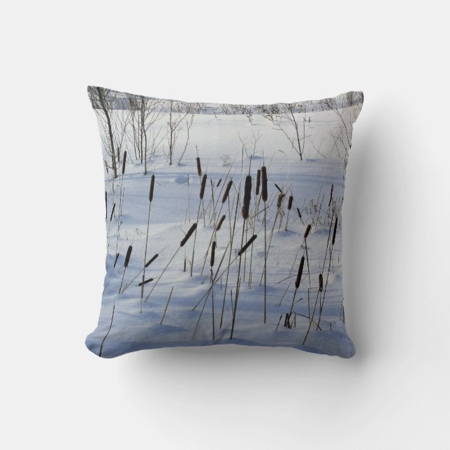 Winter in Quebec, Canada Cushion (Front)