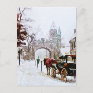 Winter in Quebec City by Shawna Mac Postcard