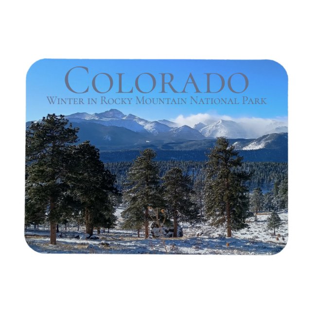 Winter in Rocky Mountain National Park Colorado Magnet (Horizontal)