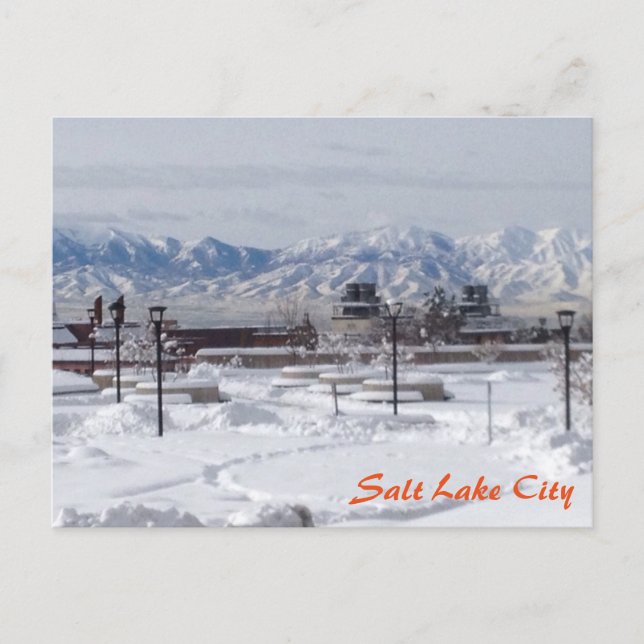 Winter in Salt Lake City Postcard (Front)