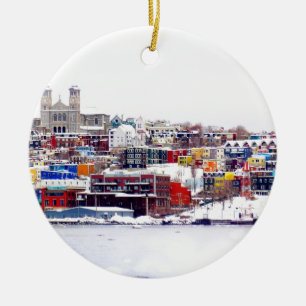 Winter In St. John's Ceramic Tree Decoration